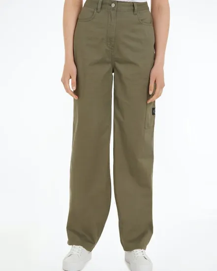 Pantalon cargo Femme STRETCH TWILL HIGH R Vert