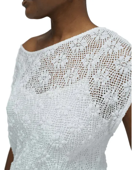 T-Shirt Femme Salsa Dentelle Blanc