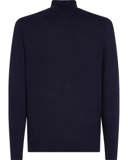 Pull col roulé Homme PIMA ORG CTN CASHMER Bleu