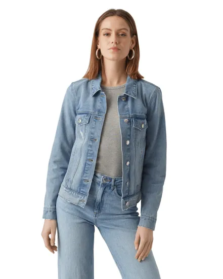 Veste En Jean Femme Vmzorica Ls Denim Jacket Mix Noos