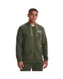 Sweat zippé à capuche Homme UA RIVAL TERRY LC FZ Vert