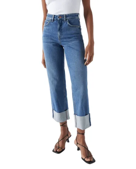 Jean Femme FAITH WITH CUFF Bleu