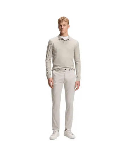 Polo manches longues Homme PASSERBY Gris Clair