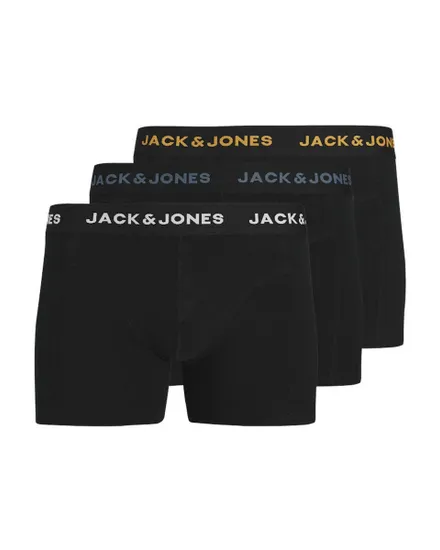 Lot de 3 boxers Homme JACCONOR SOLID TRUNKS 3 PACK Noir
