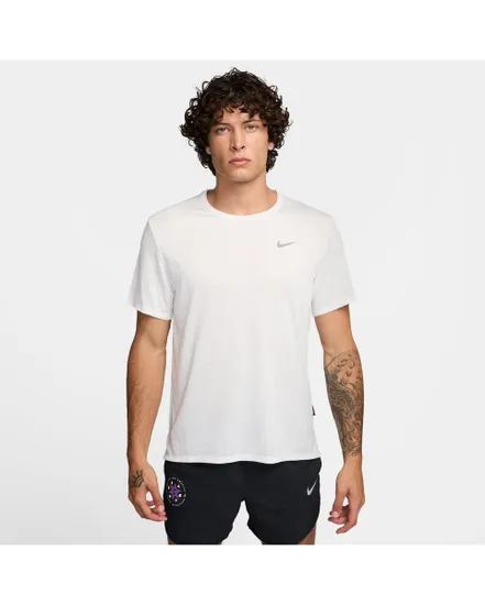 T-Shirt Homme M NK DF BREATHE MILER SS TOP Blanc