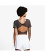 T-shirt Femme W NK ONE CLASSIC DF TWST SS TP Marron