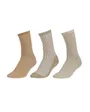 Lot de 3 paires de chaussettes Femme PCCLARA SOCKS 3PCK FC Beige