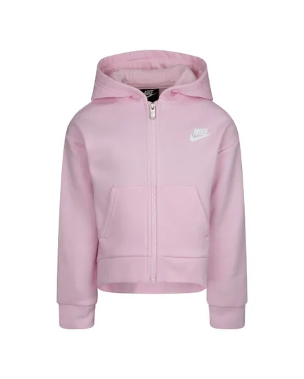 Sweat à capuche manches longues Enfant CLUB FLEECE HIGH LOW FZ HOODIE Rose