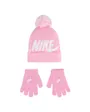 Ensemble bonnet et gants Enfant plus âgé NAN SWOOSH POM BEANIE GLV SET Rose