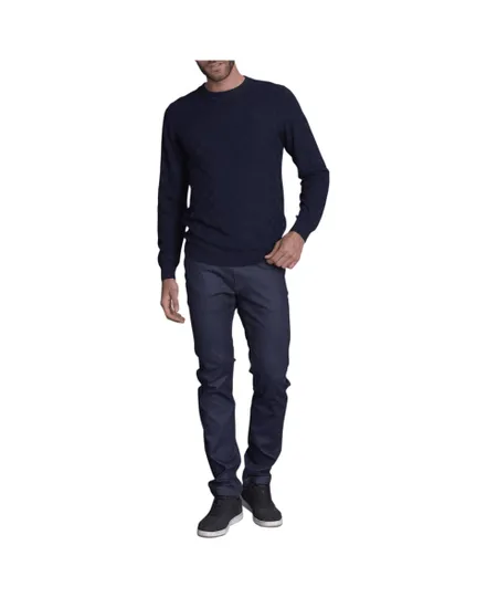Pull col rond Homme TONFLAINE Bleu Nuit