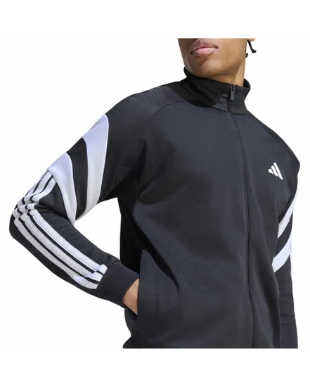 Sweat col zip Homme M TIRO TT Noir