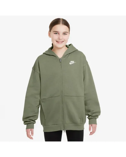 Sweat zip à capuche Enfant plus agé G NSW CLUB FLC OVRSZD FZ LBR Vert