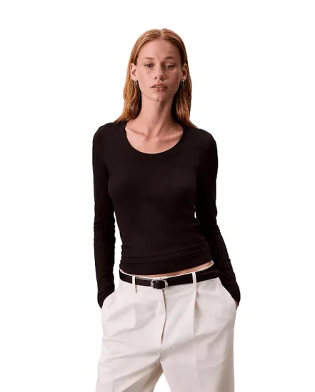 Tee-Shirt Manches Longues Femme LS Modal Rib