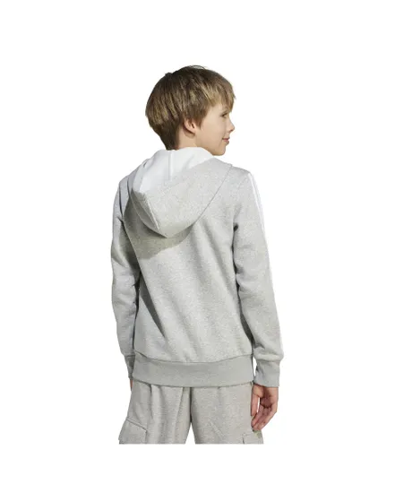Sweat zip à capuche Enfant J 3S FL FZ HD Gris