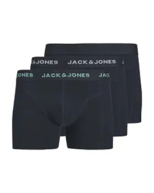 Lot de 3 boxers Homme JACCONOR SOLID TRUNKS 3 PACK Bleu