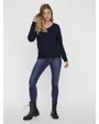 VMCREWLEFILE LS V-NECK BLOUSE NOOS