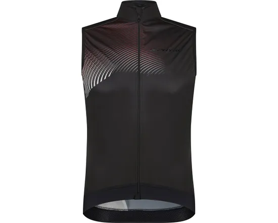 Gilet coupe-vent imprimé Homme S-PHYRE Noir/Rouge