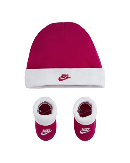 Ensemble bonnet / chaussons Enfant NHN NIKE FUTURA HAT AND BOOTIE Rose