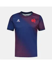 Maillot de rugby Homme FFR TRAINING MAILLOT PREMATCH PRO M BLEU Bleu