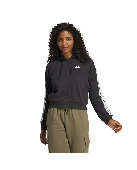Sweat zip à capuche Femme W 3S FT FZ HD Noir