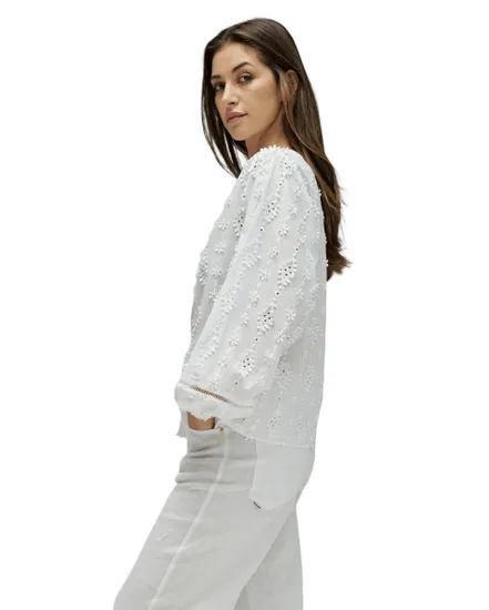 Blouse Femme Texturée Avec Dentelle