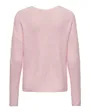 Pull en maille manches longues Femme ONLCAMILLA V-NECK L/S PULLOVER KNT NOOS Ros