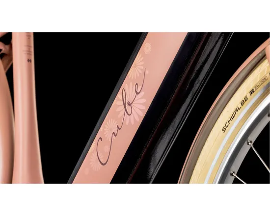 Vélo électrique urbain ELLA HYBRID 500 Rose
