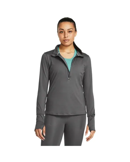 Sweat 1/2 zip ML Femme UA LAUNCH PRO HALF ZIP Gris