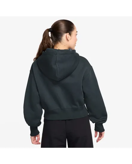 Sweat zip à capuche Femme W NSW PHNX FLC CROP FZ HDY Vert