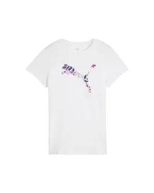 T-shirt Femme Graphics Floral Cat Logo Tee