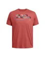 T-Shirt MC Homme UA COLORBLOCK WORDMARK SS Rouge