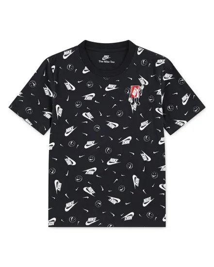 T-shirt Jeune enfant NKB AOP BOXYB SS TEE Noir