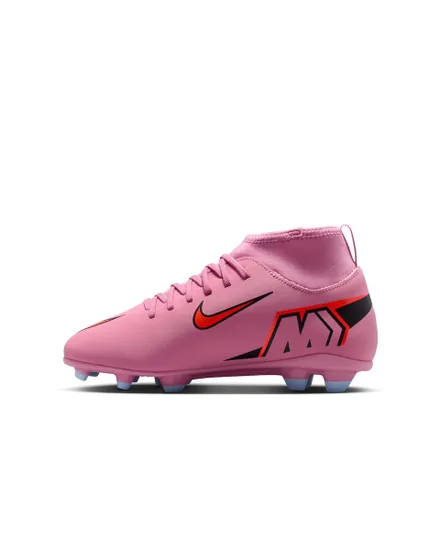 Crampons de football Enfant JR SUPERFLY 10 CLUB FG/MG Rose