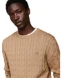 Pull Homme Classic Cotton Cable Crew Neck