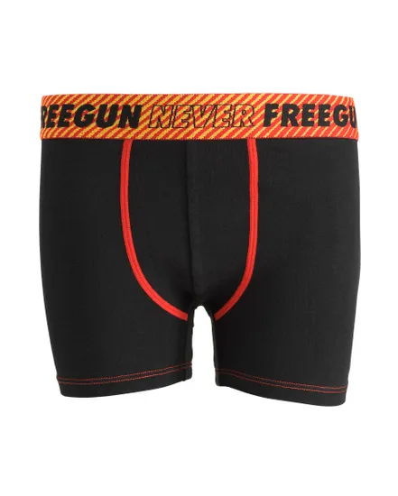 LOT DE 3 BOXERS Enfant COTON/EA UNIS FREEGUN Multicolore