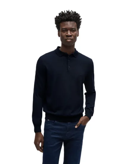 Pull col boutonné Homme BONO-L Noir