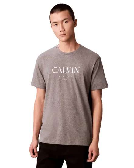 T-shirt col rond Homme SS 20S LN CALVIN GRAPHIC TEE Gris Chiné