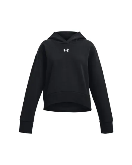 Sweat à capuche Enfant UA RIVAL FLEECE CROP HOODIE Noir