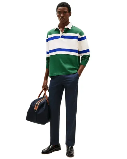 Pantalon chino Homme DENTON PRINTED STRUCTURE CHINO Bleu Marine