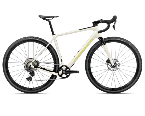 Vélo Gravel Unisexe TERRA M30TEAM 1X Blanc Ivoire/Jaune Citron