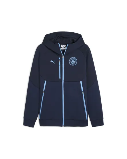 Sweat zip à capuche Homme MCFC PUMATECH FZ HOO Bleu