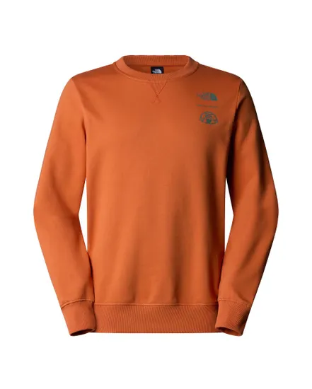 Sweat Homme M OUTDOOR GRAPHIC CREW Orange