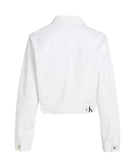 Veste zip Femme ZIPPED DENIM JACKET Blanc