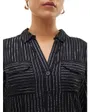 Chemisier Femme VMBUMPY LS GLITTER SHIRT WVN GA NOOS Noir/Argent