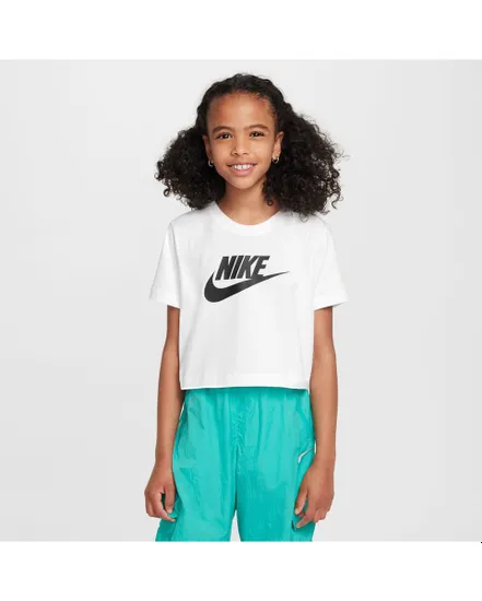 T-shirt Fille plus agé G NSW TEE CROP FUTURA HBR Blanc