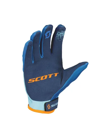 Gants longs Enfant 350 RACE EVO JUNIOR Bleu/Orange