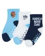 Coffret 3 PCES Bébé garçon 3PK BOYS GRIPPER SOCK Bleu