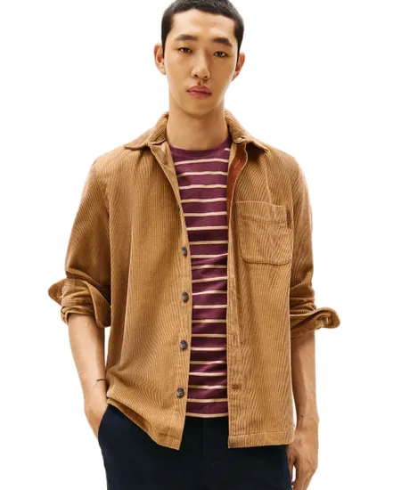 Surchemise Homme CORDUROY RLX OVERSHIRT Marron Clair