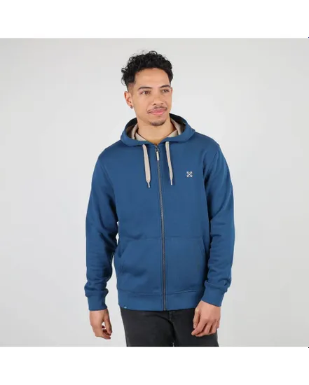 SWEAT CAPUCHE ZIPPE ESSENTIEL Homme Bleu