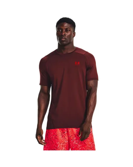 T-shirt manches courtes Homme UA HG ARMOUR FITTED SS Bordeaux